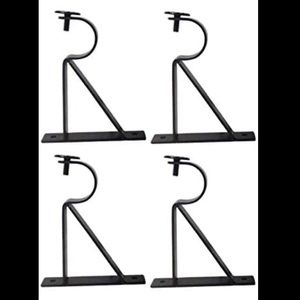 Curtain Rod Brackets (Set Of 4) Black